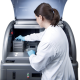 scientist plating the ClonePix 2
